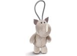Nici - Ciondolo Peluche Zoo Friends (8 Cm) Rinoceronte