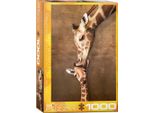 Puzzle Da 1000 Pezzi Giraffa Con Bambino Il Primo Bacio