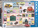 Puzzle Da 1000 Pezzi - Puzzle - Pubblicità Del Maggiolino Vw Attraverso I Secoli + Set Di 3 Accessori Per Puzzle Deluxe