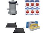 Ways - Cura Della Piscina - 2X Solarmat & Pompa Filtro 2006 L/H & 6 Filtri Tipo Ii & Spazzola Ways