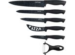 Set Di Coltelli Da 6 Pezzi (5 Coltelli E 1 Pelapatate) In Scatola Pieghevole Con Chiusura Magnetica Lame Affilate Coltello Da Cucina Coltello Da Chef Coltello Da Pizza Motivo 1