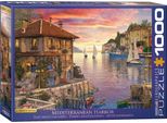 Puzzle Da 1000 Pezzi - Puzzle - Romantico Porto Mediterraneo Di Dominic Davison + Accessori Per Puzzle