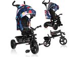 Lionelo Haari Triciclo Per Bambini Triciclo Per Bambini Manubrio Bici Carrozzina Blu Scuro