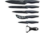 Set Di Coltelli Da 6 Pezzi (5 Coltelli E 1 Pelapatate) In Scatola Pieghevole Con Chiusura Magnetica Lame Affilate Coltello Da Cucina Coltello Da Chef Coltello Da Pizza Motivo 2