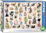 Puzzle Da 500 Pezzi - Puzzle - Gattino Yoga + Set Di 3 Accessori Per Puzzle Deluxe