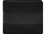 Fossil Portafoglio Everett Large Coin Pocket Bifold Black Nero