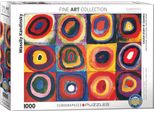 Puzzle Da 1000 Pezzi - Puzzle - Wassily Kandinsky - Quadrati Di Studio Dei Colori + Cornice In Alluminio Per Puzzle Da 1000 Pezzi