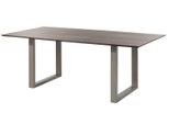 MASSIVMOEBEL24 | Tavolo Da Pranzo In Legno Di Acacia 180X90X76 Marrone Laccato Swiss Edge