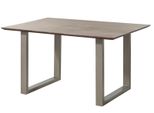 MASSIVMOEBEL24 | Tavolo Da Pranzo In Legno Di Acacia 140X90X76 Grigio Scuro Laccato Swiss Edge