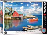 Puzzle Da 1000 Pezzi - Puzzle - Villaggio Di Pescatori In Nuova Scozia Canada + Accessori Per Puzzle