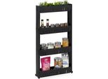 Relaxdays Carrello A Nicchia Stretto A 4 Ripiani