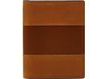 Fossil Pelle Porta Carte Di Credito Everett Card Case Bifold Medium Brown Marrone