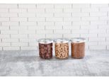 Vip Ahmet 3X 700Ml Set Di 3 Contenitori Per Alimenti Rotondi Con Coperchio Cromo Trasparente