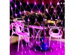 3X2M 200 Led Fata Luci Rete Luce Rosa Modalità Continua Luce Tenda Festa Interna Balcone Decorazione Illuminazione Di Natale