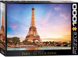 Puzzle Da 1000 Pezzi - Puzzle - Parigi Con Torre Eiffel + Cornice In Alluminio Per Puzzle Da 1000 Pezzi