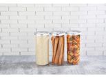Vip Ahmet 3X 1250Ml Contenitore Di Stoccaggio 3Pcs Set Contenitore Alimentare Rotondo Con Coperchio Cromo Trasparente
