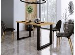 Tavolo Da Pranzo 138X67 Cm Izmir - Rovere Artigianale / Nero