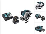 Sega Circolare A Batteria Makita Dss 611 Rt 18 V 165 Mm + 2X Batterie 5,0 Ah + Caricabatterie