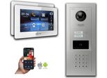 Videocitofono Ip Goliath: 7 Pollici In Casa 2 Famiglie, Rfid, Codice Numerico, Argento : 7 Pollici In Bianco : Scatola Da Incasso : 4 Connessioni Poe Via:: 4 Poe Selezione Monitor: 7 Pollici In Bianco Scatola Di Montaggio Campanello: Scatola Da Incasso
