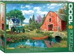 Puzzle Da 1000 Pezzi - Puzzle - Il Fienile Rosso Di Dominic Davison + Accessori Per Puzzle