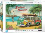 Puzzle Da 1000 Pezzi - Puzzle - Il Surfista Bulli Endless Summer + Puzzle Telaio In Alluminio Per 1000 Pezzi