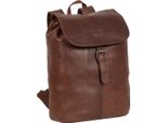 Mustang Pelle Zaino Zaino Per Il Tempo Libero Catania Leather Backpack Brown Marrone