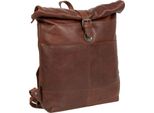 Mustang Pelle Zaino Per Il Tempo Libero Zaino Catania Backpack Brown Marrone