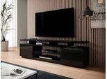 Tavolino Per Tv Salta - Nero / Nero Lucido