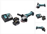 Smerigliatrice Angolare A Batteria Makita Dga 452 Rt 18 V 115 Mm + 2X Batteria Ricaricabile 5,0 Ah + Caricabatterie