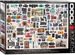 Puzzle Da 1000 Pezzi - Puzzle - Il Mondo Delle Macchine Fotografiche + Set Di 3 Accessori Per Puzzle Deluxe