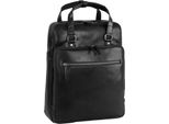 Leonhard Heyden Pelle Zaino Per Laptop Zaino Con Scomparto Per Laptop Roma Backpack Black Nero