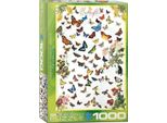 Puzzle Da 1000 Pezzi - Puzzle - Il Mondo Delle Farfalle + Cornice In Alluminio Per Puzzle Da 1000 Pezzi