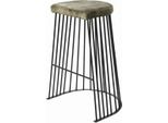 Casa Padrino Sgabello Verde/Nero 70 X 60 X H. 74 Cm - Sgabello Moderno In Metallo Imbottito - Mobili Da Bar
