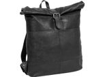 Mustang Pelle Zaino Per Il Tempo Libero Zaino Catania Backpack Black Nero