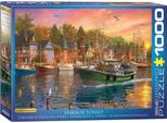 Puzzle Da 1000 Pezzi - Puzzle - Tramonto Nel Porto Di Pescatori Di Dominic Davison + Set Di 3 Accessori Per Puzzle Deluxe