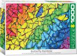 Puzzle Da 1000 Pezzi - Puzzle - Arcobaleno Luminoso Di Farfalle + Cornice In Alluminio Per Puzzle Da 1000 Pezzi
