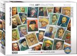 Puzzle Da 1000 Pezzi - Puzzle - Vincent Van Gogh - Autoritratti + Cornice In Alluminio Per Puzzle Da 1000 Pezzi