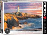 Puzzle Da 1000 Pezzi - Puzzle - Faro Sul Mare Della Nuova Scozia Peggys Cove + Puzzle Telaio In Alluminio Per 1000 Pezzi