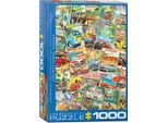 Puzzle Da 1000 Pezzi - Puzzle - Vintage Classic Travel Advertising + Puzzle Telaio In Alluminio Per 1000 Pezzi