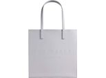 Ted Baker Borsa Shopper Soocon Crosshatch Large Icon Bag Light Grey Grigio Chiaro