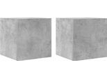 Pensili Tv 2 Pz. Grigio Cemento 30,5X30X30 Cm