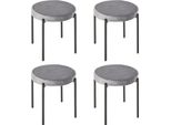 Homcom Set Di 4 Sgabelli Per Sala Da Pranzo Impilabili Sgabello Da Cucina Sgabello Da Bar Tocco Di Velluto Cucina Moderna Sala Da Pranzo Poliestere Acciaio Grigio 41,5 X 41,5 X 46 Cm