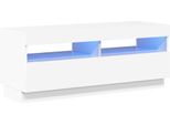 Mobile Tv Con Luci Led Bianco Lucido 100X35X40 Cm