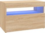 Mobile Tv Con Luci Led Rovere Sonoma 60X35X40 Cm