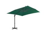 Vidaxl Ombrello Semaforo Con Palo In Alluminio 300X300 Cm Verde