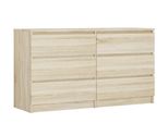 Cassettiera 6 Cassetti, Colore: Rovere Sonoma, 138 X 78 X 39 Cm