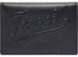 Fossil Pelle Porta Carte Di Credito Morgan Bifold Card Case Black Nero Multicolore