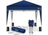 Tillvex Gazebo 3X3M Blu Impermeabile | Gazebo Pop-Up Pieghevole Regolabile In Altezza | Tenda Da Giardino Protezione Uv 50+ | Tenda Da Festa Con Borsa Per Giardino