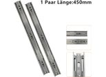 Vingo 1 Coppia (2 Pezzi) Di Guide Per Cassetti 450 Mm Guide Per Cassetti Ad Estrazione Totale Di Alta Qualità Con Guida A Sfera Autochiudente Portata 35 Kg