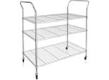 Carrello Da Cucina Servo Cromato 3 Ripiani